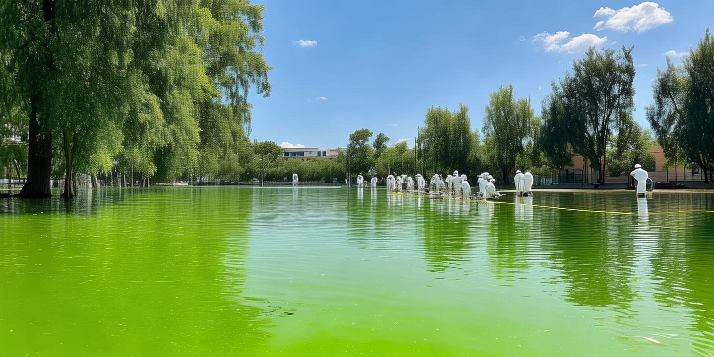 磁湖市民投诉水色泛绿,环保局紧急行动,藻类爆发得到控制